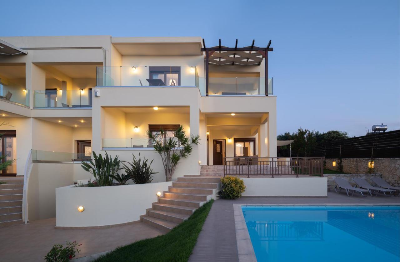 Family Villa Rousa In Rethymno With Pool, Bbq And Kids Area Loutra  Exterior photo