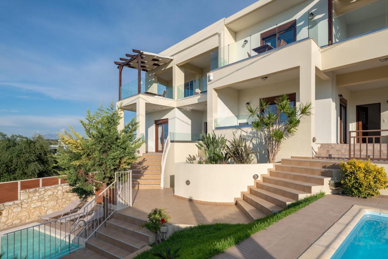Family Villa Rousa In Rethymno With Pool, Bbq And Kids Area Loutra  Exterior photo